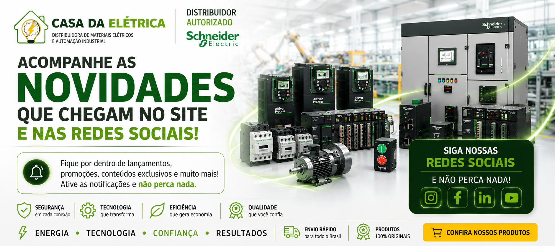 Acompanhe as novidades da Casa da Elétrica no site e nas redes sociais
